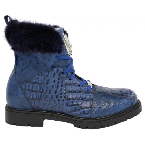 Fennix 4090 Hornback Vintage / Ostrich Saphire / Blue Mink Boots